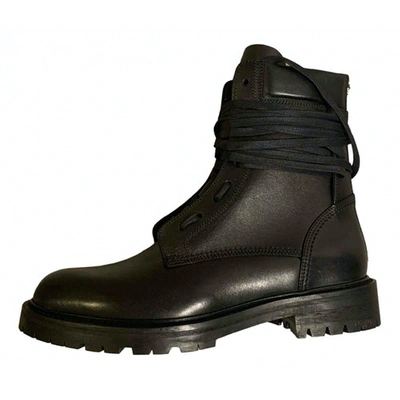 Pre-owned Amiri Leather Boots In Black