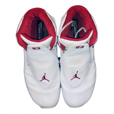 Pre-owned Jordan Leather High Trainers In White