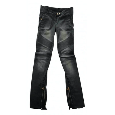 Pre-owned Balmain Slim Jeans In Grey