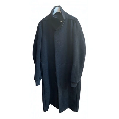 Pre-owned Rick Owens Cashmere Coat In Black