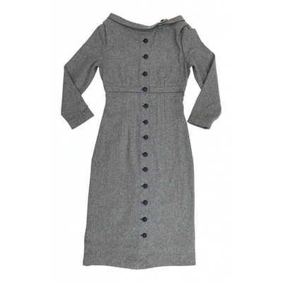 Pre-owned Marc Jacobs Grey Wool Dress