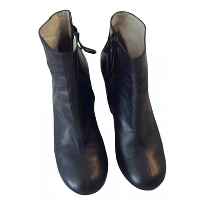 Pre-owned Schumacher Black Leather Ankle Boots
