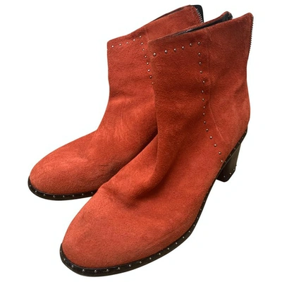 Pre-owned Rag & Bone Red Suede Boots