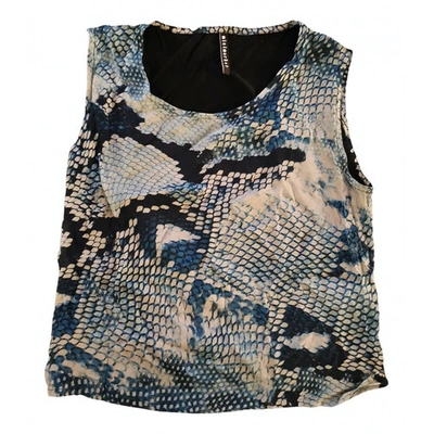 Pre-owned Minimarket Blue Silk  Top