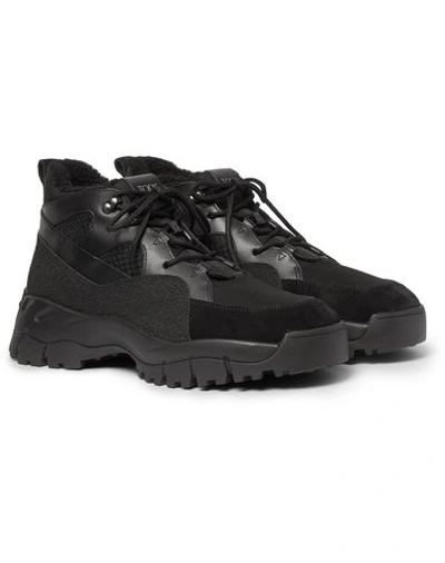 Shop Tod's Man Ankle Boots Black Size 7.5 Textile Fibers, Soft Leather