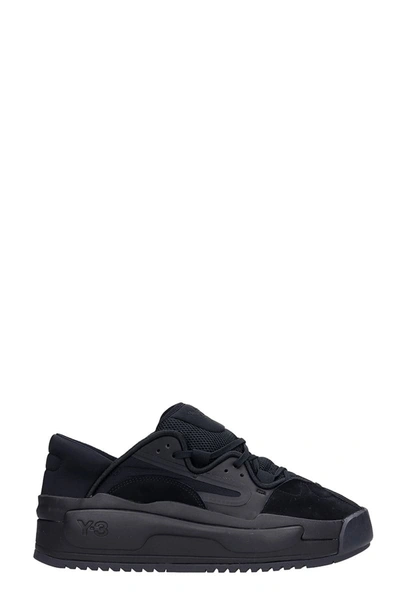 Shop Y-3 Hokori Ii Sneakers In Black Leather And Fabric