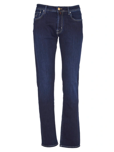 Shop Jacob Cohen Dark Blue Slim Fit Denim