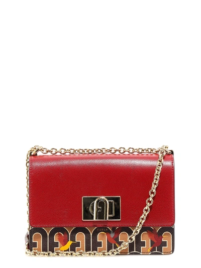 Shop Furla 1927 Twist-lock Crossbody Bag In Red