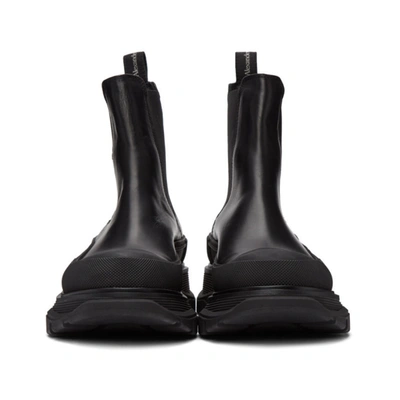 Shop Alexander Mcqueen Black Tread Slick Chelsea Boots