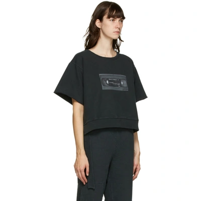 Shop Mm6 Maison Margiela Black Graphic Sweatshirt In 900 Black