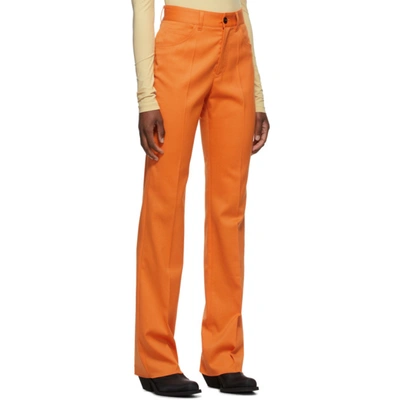Shop Mm6 Maison Margiela Orange Five Pocket Trousers In 186 Orange