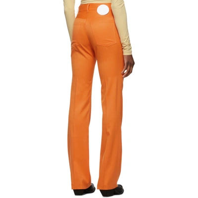 Shop Mm6 Maison Margiela Orange Five Pocket Trousers In 186 Orange