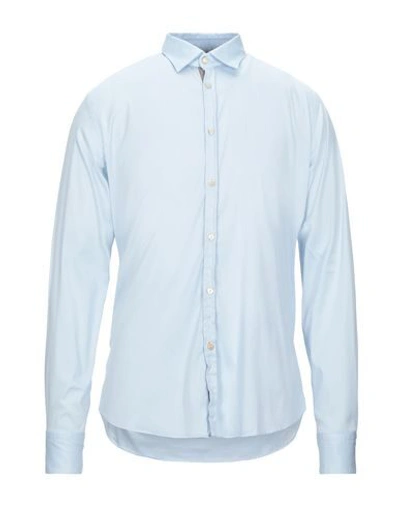 Shop Aglini Shirts In Sky Blue