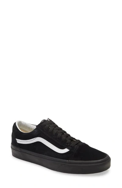 Shop Vans Old Skool Sneaker In Black/ Black Leather