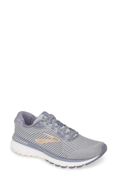 Shop Brooks Adrenaline Gts 20 Running Shoe In Grey/ Pale Peach/ White