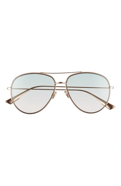 Shop Dior Society 3 57mm Gradient Aviator Sunglasses In Gold Copper/ Green Pink Gradie