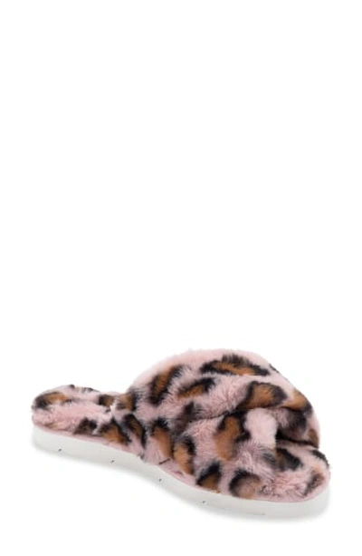 Shop Dolce Vita Pillar Faux Fur Slide Sandal In Leopard Faux Fur