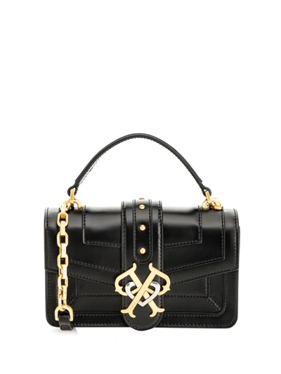 Shop Pinko Mini Double P Crossbody Bag In Black