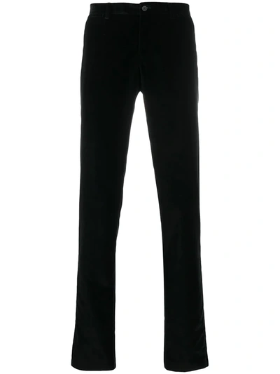 Shop Dolce & Gabbana Velvet Tailored Trousers In Black