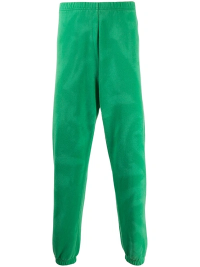 Shop Erl Brushed Cotton Track Pants In Green