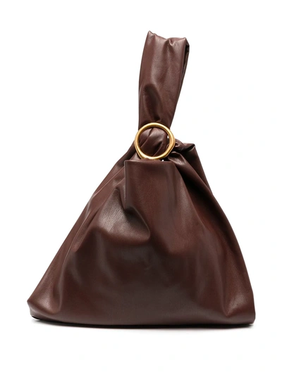 Shop Nanushka Julia Faux Leather Tote Bag In Brown