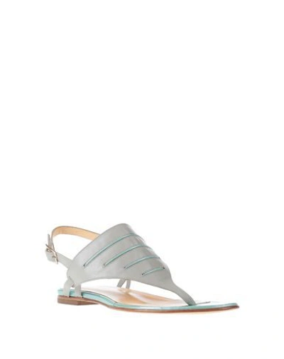 Shop A.testoni Toe Strap Sandals In Grey