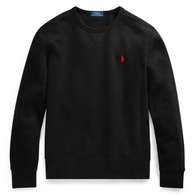 Shop Ralph Lauren The Rl Fleece Sweatshirt In Polo Black