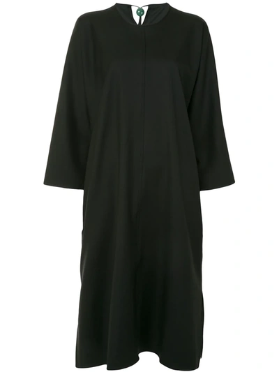 Shop Sofie D'hoore Longsleeved Wool Dress In Black