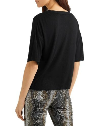 Shop The Range Woman T-shirt Black Size M Linen, Polyester