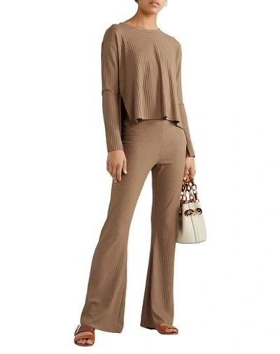 Shop Calé Woman T-shirt Camel Size S Viscose, Elastane In Beige
