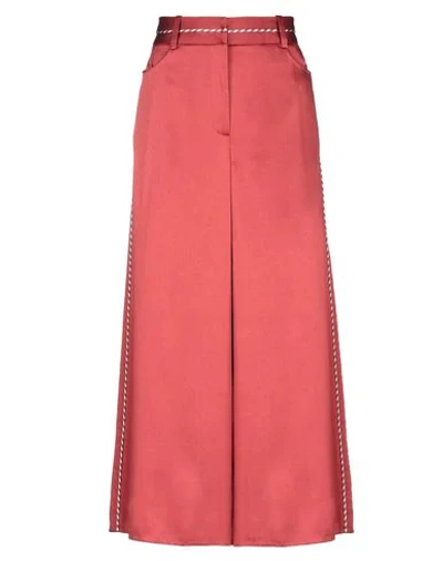 Shop Peter Pilotto Woman Pants Brick Red Size 10 Acetate, Viscose