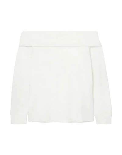 Shop Calé Woman Sweatshirt Ivory Size Xl Viscose, Elastane In White