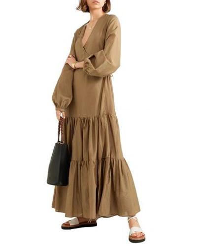 Shop Matin Long Dresses In Military Green