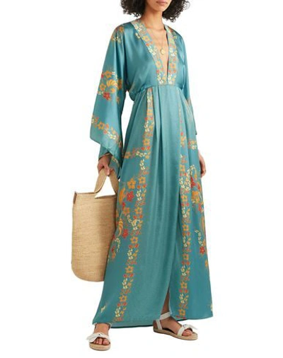 Shop Celia Dragouni Long Dresses In Pastel Blue