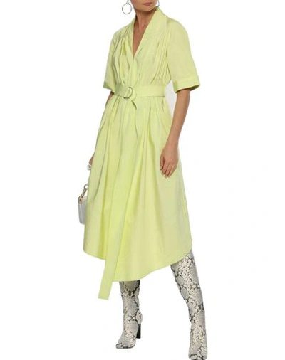 Shop Adam Lippes Midi Dresses In Acid Green