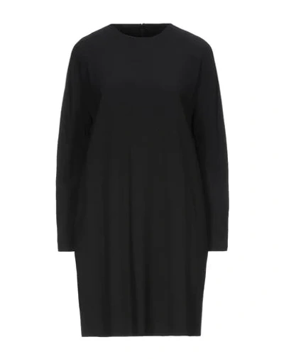Shop Aspesi Woman Mini Dress Black Size 8 Viscose, Virgin Wool, Elastane