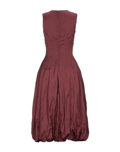 Shop Brock Collection 3/4 Length Dresses In Maroon