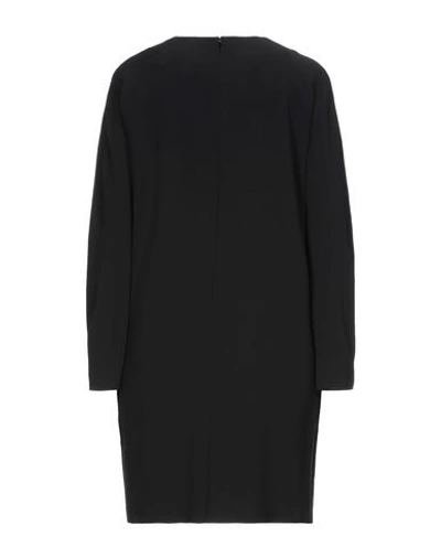 Shop Aspesi Woman Mini Dress Black Size 8 Viscose, Virgin Wool, Elastane