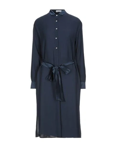 Shop Barba Napoli Knee-length Dress In Dark Blue