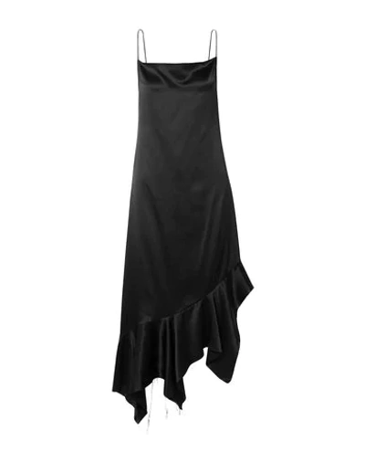 Shop Marques' Almeida Woman Mini Dress Black Size L Silk