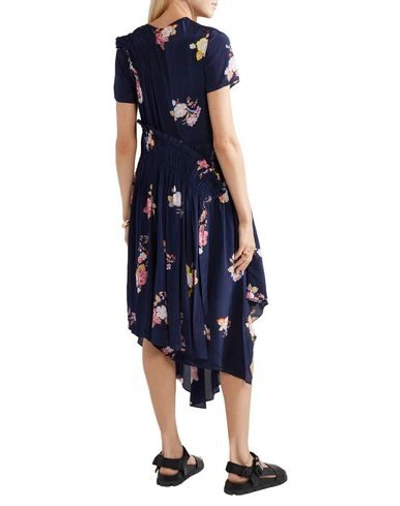 Shop Preen Line Woman Midi Dress Midnight Blue Size M Viscose