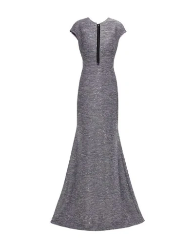 Shop Lela Rose Woman Long Dress Mauve Size 8 Viscose, Polyester, Cotton, Acrylic In Purple