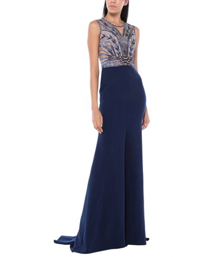 Shop Jenny Packham Long Dress In Blue