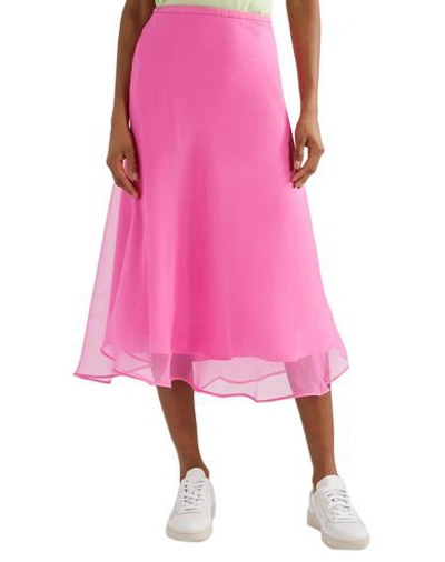 Shop Maggie Marilyn Midi Skirts In Fuchsia