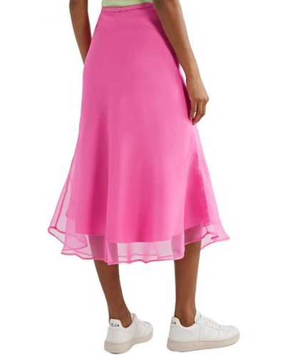 Shop Maggie Marilyn Midi Skirts In Fuchsia