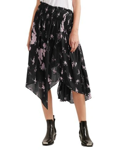 Shop Preen Line Woman Midi Skirt Black Size L Viscose, Rayon