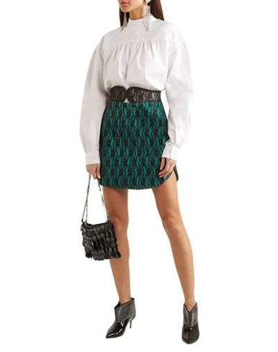 Shop Christopher Kane Woman Mini Skirt Green Size 10 Polyamide, Elastane