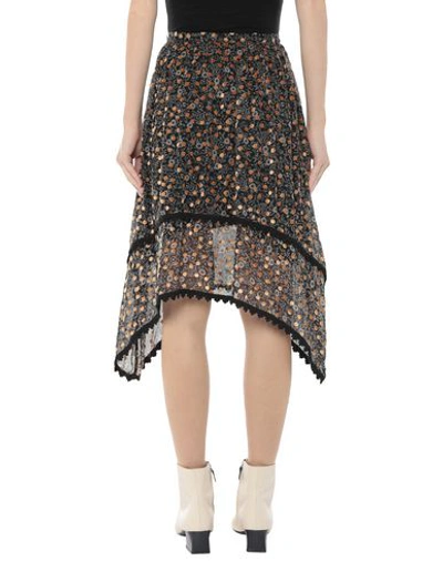 Shop See By Chloé Woman Midi Skirt Black Size 10 Silk, Viscose, Polyester