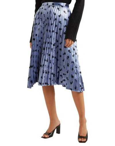 Shop Hvn 3/4 Length Skirts In Pastel Blue