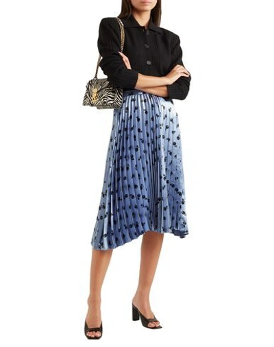 Shop Hvn 3/4 Length Skirts In Pastel Blue